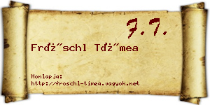 Fröschl Tímea névjegykártya
